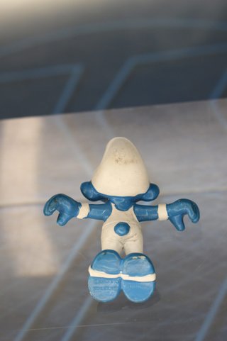 Figura PVC. Pitufo Olimpiadas Anillas. Los Pitufos.