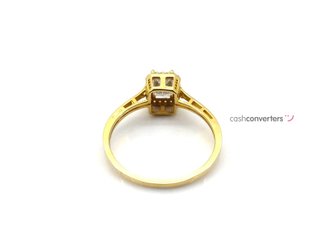 sortija oro 18k con piedra con circonita