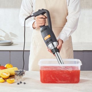Batidora de Inmersión Comercial, Mezclador de Mano Pesado de 350W, Mezclador de Velocidad Variable Sin Escalas de 10 pulgadas con Cuchilla de Acero Inoxidable, Mezclador Portátil Multiusos para So...
