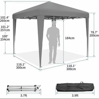 Parasol 3x3m Mercado/Playa/Jardín