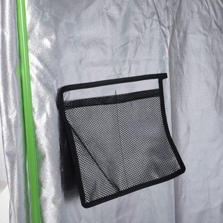 Tienda Hidropónica en Oxford 600D Con 5 Salidas de Aire Regulables y Ventana, Invernadero Hidropónico para Cultivo Con Orificio para Cables Interior, 80X80X160 Cm, Negro