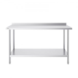 Mesa de Trabajo de Acero Inoxidable de 24 x 60 x 36 Pulgadas, Mesa de Preparación de Alimentos Comercial, Mesa de Trabajo Pesada, Mesa de Trabajo de Metal con Altura Ajustable para Restaurante, Ho...
