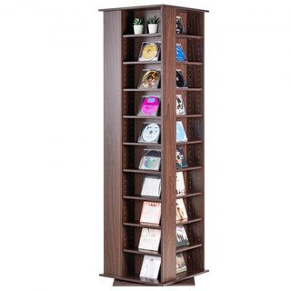 Gabinete de Almacenamiento de Medios, Torre de Medios Rotativa, Capacidad para hasta 1040 CDs, Protege y Organiza Colecciones de Música, Películas, Videojuegos o Memorabilia - Espresso