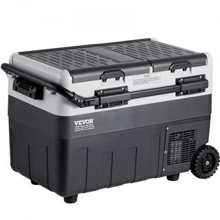 Refrigerador de Coche Portátil, Refrigerador de Coche de 12 Voltios, Congelador Portátil de Doble Zona de 50 L / 52.8 QT, Temperatura Ajustable de -4℉-68℉, Enfriador de Compresor para Hogar, Exter...