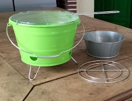 2  tipos Barbacoa Carbón Portátil camping y Jardín