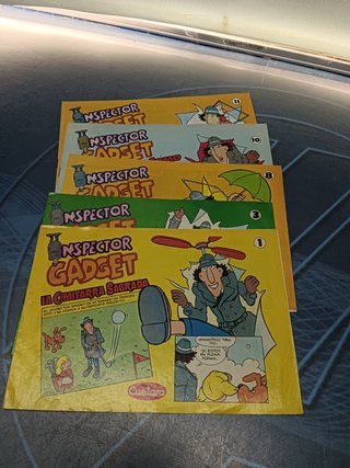 5 tebeos, INSPECTOR GADGET COMIC nº 1, 3, 8, 10 y 11- TOSTARICA CUETARA AÑOS 80
