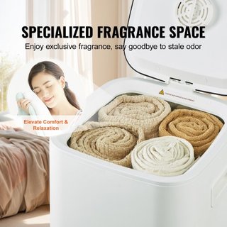 Calentadores de Toallas para Baño, Cubo Calentador de Toallas con Bloqueo para Niños y Indicador de Alta Temperatura y Temporizador de Retraso de 24H y Apagado Automático, Acomoda hasta 4 Toallas ...