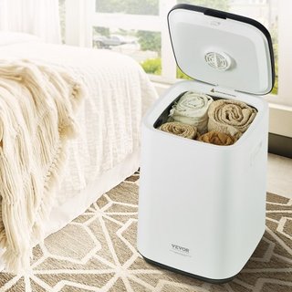 Calentadores de Toallas para Baño, Cubo Calentador de Toallas con Bloqueo para Niños y Indicador de Alta Temperatura y Temporizador de Retraso de 24H y Apagado Automático, Acomoda hasta 4 Toallas ...