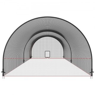 Cage de Bateo de Béisbol, Red y Estructura de Cage de Bateo de Softbol y Béisbol, Red de Cage Portátil para Práctica con Bolsa de Transporte, Cage de Lanzamiento Enclosed de Alta Resistencia, para...