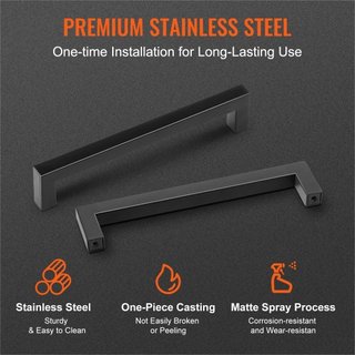 30 Pack Tiradores de Gabinete, 5.03in / 128mm Centro a Centro Tiradores de Cocina de Cajón Cuadrados Slim, Manijas de Puerta de Armario de Cocina Moderna de Acero Inoxidable para Cocina Baño Bar H...