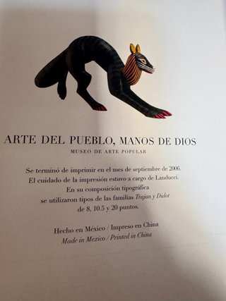 Libro Arte del Pueblo Manos de Dios