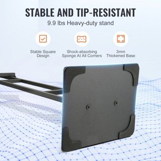 Soporte para Póster, Altura Ajustable hasta 1905 mm, Soporte de Señal de Pedestal Doble Cara de Alta Resistencia, Soporte de Señal de Pie para Banner con Base Absorbente de Choques para Exhibición...