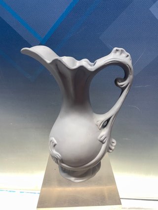 Jarron Decorativo porcelana con rosa en relieve 18 cm