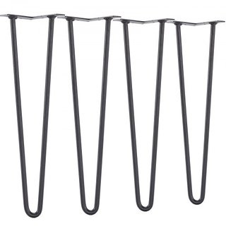 Patas de Mueble en Forma de Horquilla de 482.6MM, Proyectos de DIY en Metal para Mesita de Noche, Mesa de Café, Escritorio, Capacidad de Carga de 226.8KG con Protectores de Suelo de Goma, Patas de...