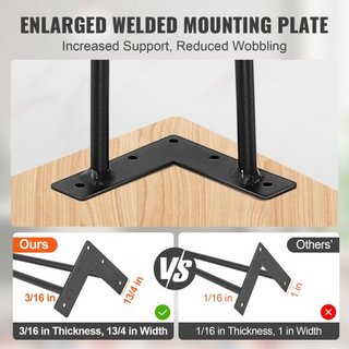 711.2MM Patas de Mueble en Forma de Cabello, Proyectos de DIY en Metal para Mesita de Noche, Mesa de Café, Escritorio, Capacidad de Carga de 226.8KG con Protectores de Suelo de Goma, Patas de Mesa...