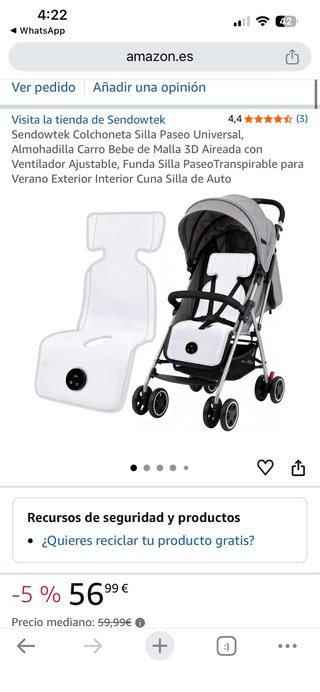Colchoneta para silla de bebé