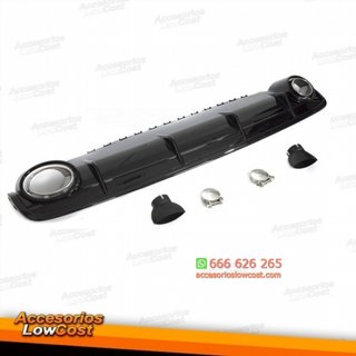 DIFUSOR DOBLE SALIDA PDC NEGRO  look RS para AUDI