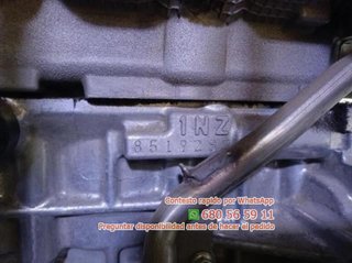 Rectp5423749 motor completo 1nz toyota y Ref:82743