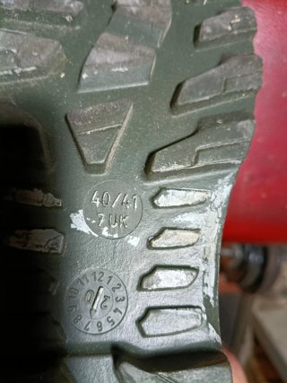 Stivali gomma resistenti chimica verdi taglia 7 uk