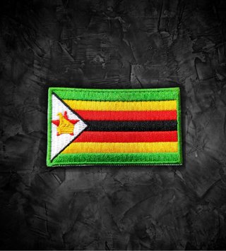 Zimbabue 🇿🇼 Parche Bandera Termoahesiva