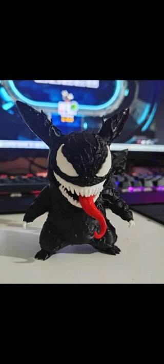 Figura Venom estilo Pikachú