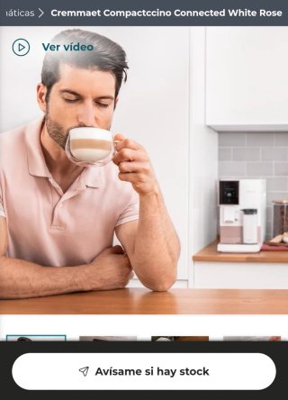 ✅️ Cafetera Cremmaet Compactccino Connected White