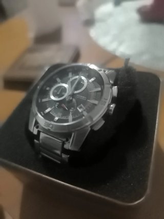 Reloj Fossil Cronógrafo Negro y Plateado