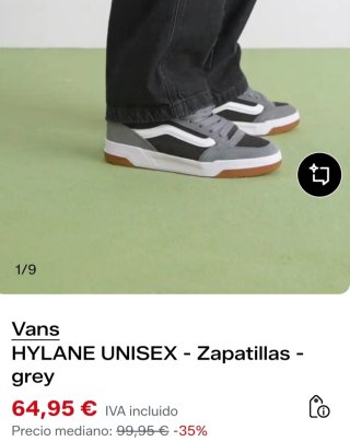 Zapatillas Vans grises y blancas