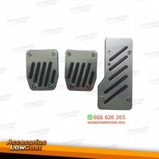 PEDALES DE ALUMINIO Y GOMA  NEGRO