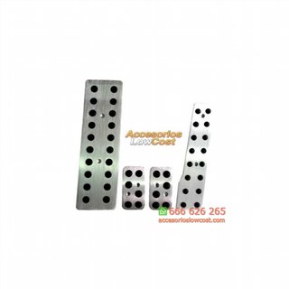 KIT PEDALES Y REPOSAPIES DE ALUMINIO PULIDO CON G