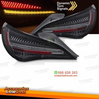 PILOTOS TRASEROS LED SEQ NEGRAS PARA MERCEDES CLA
