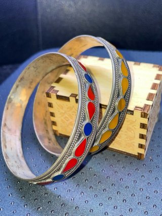 Pulseras Vintage Esmaltadas Estilo Bereber