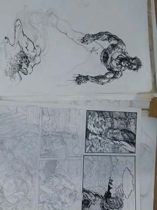 Carpeta con Dibujos Originales para Comic R.GRILLO