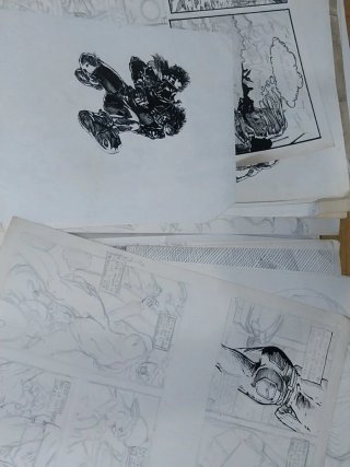 Carpeta con Dibujos Originales para Comic R.GRILLO