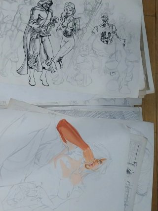 Carpeta con Dibujos Originales para Comic R.GRILLO