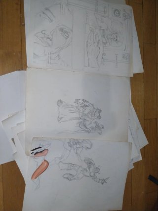 Carpeta con Dibujos Originales para Comic R.GRILLO