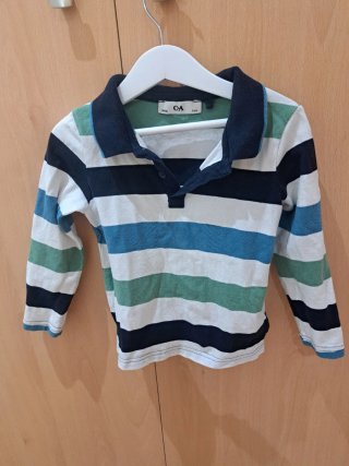 Polo niño rayas manga larga