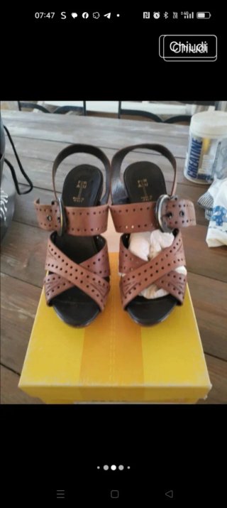 Sandali tacco Frau marrone