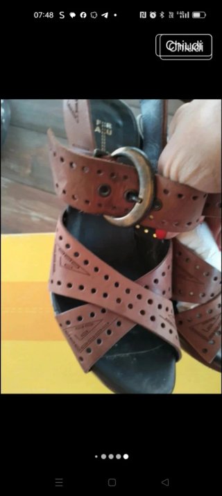 Sandali tacco Frau marrone