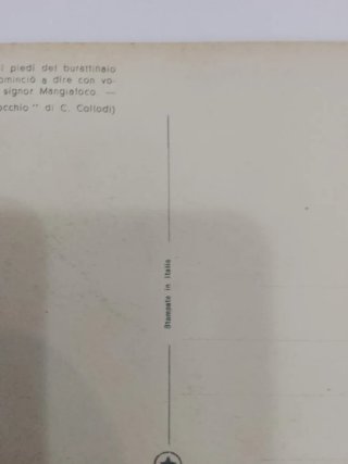 Cartolina rara Pinocchio Burattini