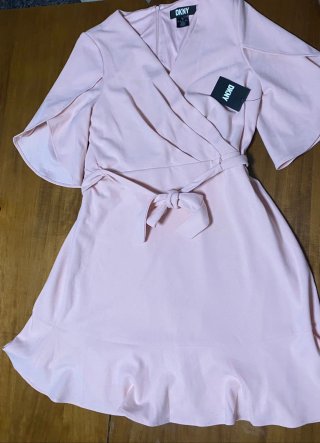 Vestido DKNY rosa talla L
