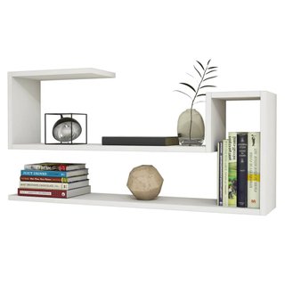 Estantería flotante moderna blanca