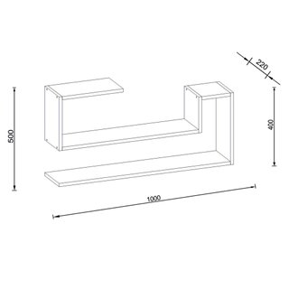 Estantería flotante moderna blanca