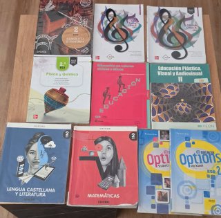 Lote de libros de 2 eso