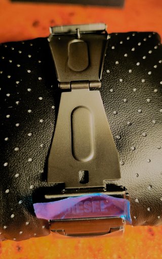 Reloj Diesel Daddy, cristal verde iridiscente
