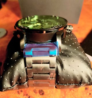 Reloj Diesel Daddy, cristal verde iridiscente