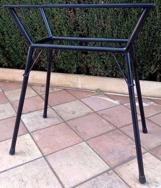Mesa de jardín Bistró Antigua Mármol y Metal 1930