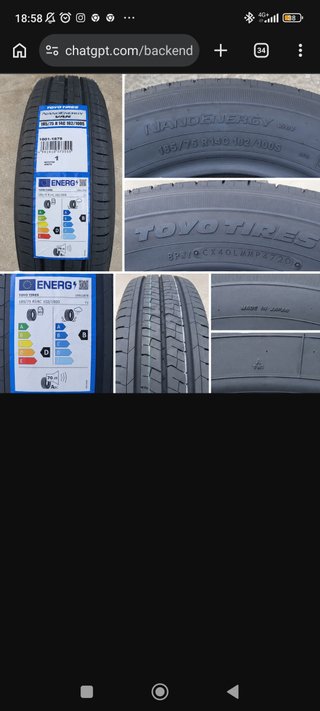 Toyo Nanoenergy Van 185/75 R14C 102/100S Nuevas