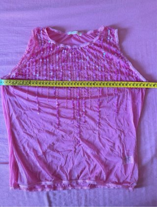 Top Roberto Cavalli Rosa con Perline
