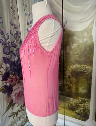 Top Roberto Cavalli Rosa con Perline